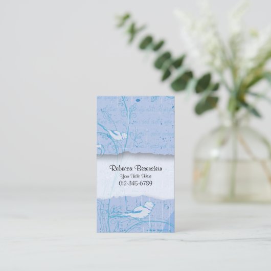 Natuur Visitekaartje Vogelwervelingen (Staand voorkant)