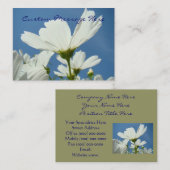 Natuur Visitekaartjes White Daisy Flowers Blue Sky (Voorkant / Achterkant)