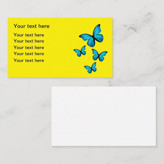 Natuur vlinder thema Visitekaartjes (Voorkant / Achterkant)