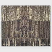 Natuur vogelbomen cadeaupapier (Vlak)