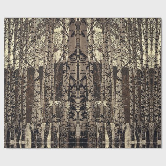 Natuur vogelbomen cadeaupapier (Vlak)