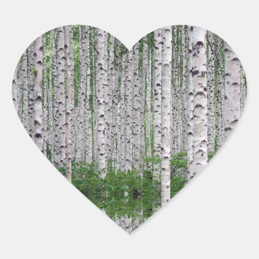 Natuur vogelbomen hart sticker (Voorkant)