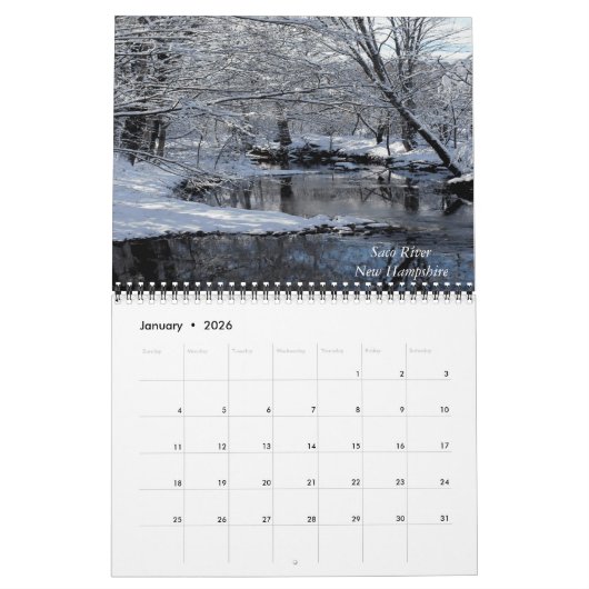 Natuur - vogels - landschap 12 maanden kalender (Jan 2026)