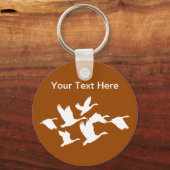 Natuur vogels tijdens de vlucht sleutelhanger (Voorkant)