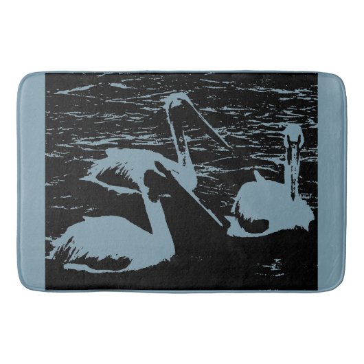 "Natuur Vogels zwarte getransformeerde foto" Badmat (Voorkant)