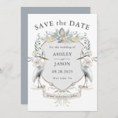 Natuur voor bruiloft geïnspireerd opslagdatum save the date (Voorkant / Achterkant)