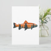 Natuur voor forelvisserij buitenvisserij kaart (Staand voorkant)