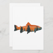 Natuur voor forelvisserij buitenvisserij kaart (Voorkant / Achterkant)