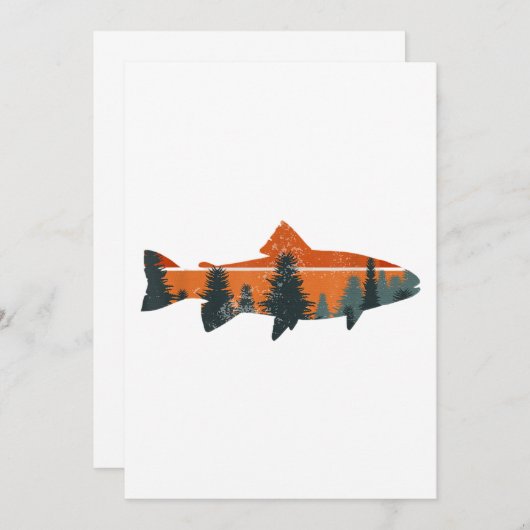 Natuur voor forelvisserij buitenvisserij kaart (Voorkant / Achterkant)