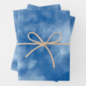 Natuur voor gedeeltelijk troebele blauwe hemel inpakpapier vel (In situ)