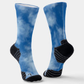 Natuur voor gedeeltelijk troebele blauwe hemel sokken (Gebogen)