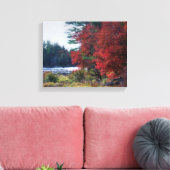 Natuur voor herfst Foliage Pond Painting Canvas Afdruk (Insitu (Woonkamer))