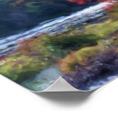 Natuur voor herfst Foliage Pond Painting Poster (Hoek)