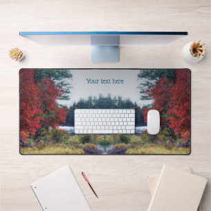 Natuur voor herfst Foliage Pond Painting Speciaal Bureaumat
