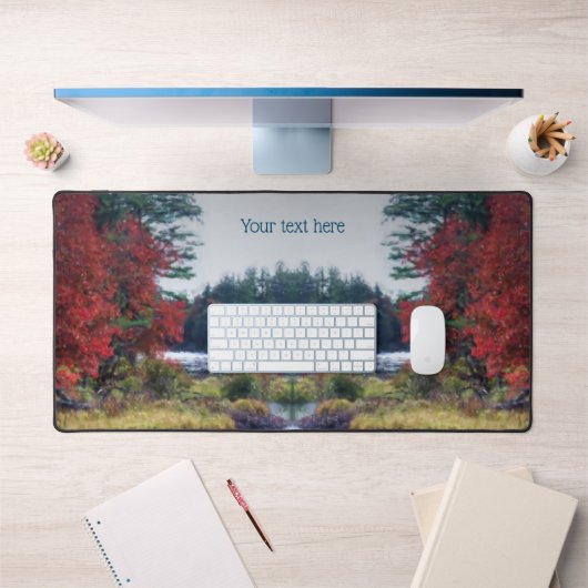 Natuur voor herfst Foliage Pond Painting Speciaal  Bureaumat (Kantoor 1)