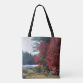 Natuur voor herfst Foliage Pond Painting Tote Bag (Achterkant)