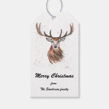 Natuur voor kerstherten Waterverf Wilde Gift T