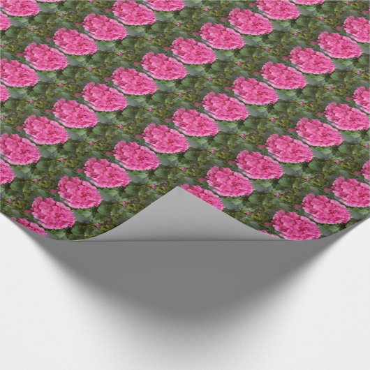 Natuur voor roze bloem fotografie cadeaupapier (Hoek)