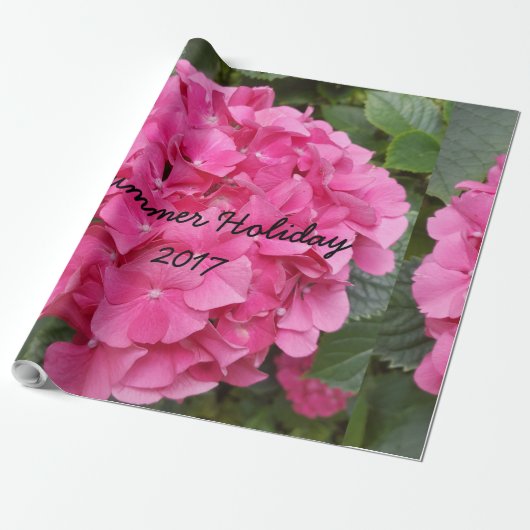 Natuur voor roze bloem fotografie cadeaupapier (Uitgerold)