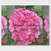 Natuur voor roze bloem fotografie cadeaupapier (Vlak)