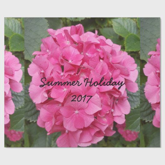 Natuur voor roze bloem fotografie cadeaupapier (Vlak)