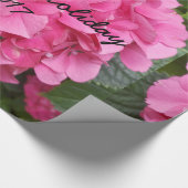 Natuur voor roze bloem fotografie cadeaupapier (Hoek)