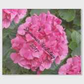 Natuur voor roze bloem fotografie cadeaupapier (Vlak)