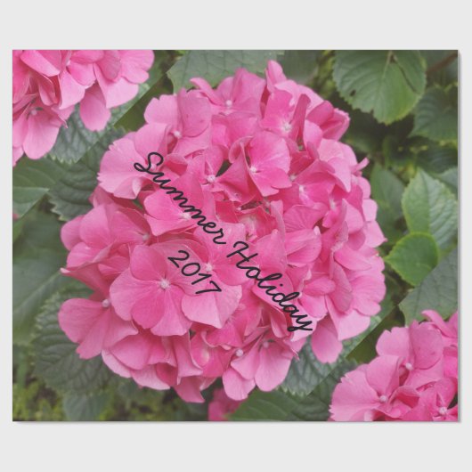 Natuur voor roze bloem fotografie cadeaupapier (Vlak)