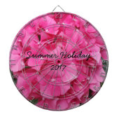 Natuur voor roze bloem fotografie dartbord (Voorkant)