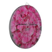 Natuur voor roze bloem fotografie dartbord (Voorkant Links)