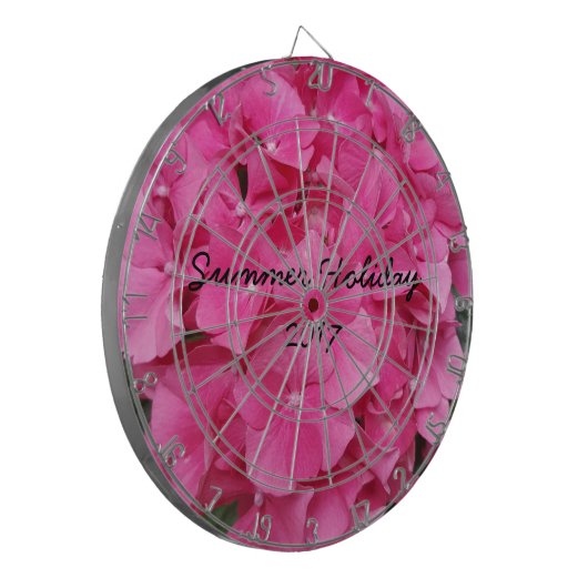 Natuur voor roze bloem fotografie dartbord (Voorkant Links)