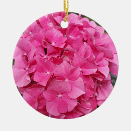 Natuur voor roze bloem fotografie keramisch ornament (Voorkant)