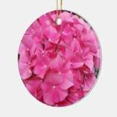 Natuur voor roze bloem fotografie keramisch ornament (Links)