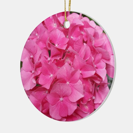 Natuur voor roze bloem fotografie keramisch ornament (Links)