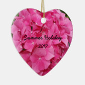 Natuur voor roze bloem fotografie keramisch ornament (Rechts)