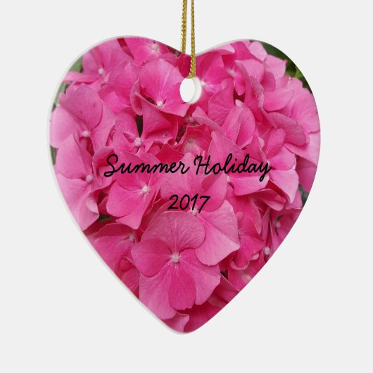 Natuur voor roze bloem fotografie keramisch ornament (Rechts)