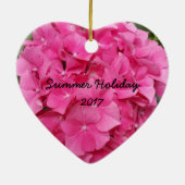 Natuur voor roze bloem fotografie keramisch ornament (Achterkant)