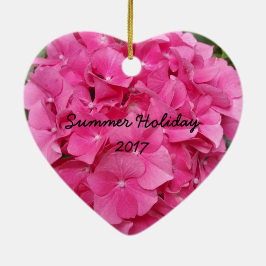 Natuur voor roze bloem fotografie keramisch ornament (Achterkant)