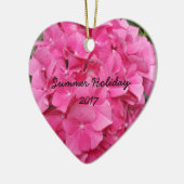 Natuur voor roze bloem fotografie keramisch ornament (Links)