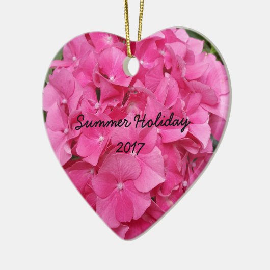 Natuur voor roze bloem fotografie keramisch ornament (Links)