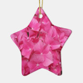 Natuur voor roze bloem fotografie keramisch ornament (Links)