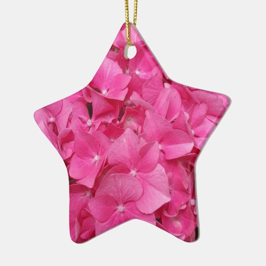 Natuur voor roze bloem fotografie keramisch ornament (Links)