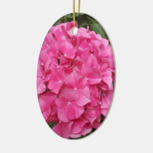 Natuur voor roze bloem fotografie keramisch ornament (Links)