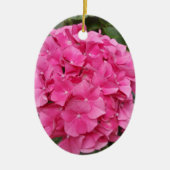 Natuur voor roze bloem fotografie keramisch ornament (Voorkant)