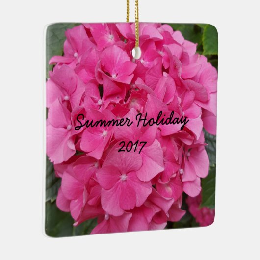 Natuur voor roze bloem fotografie keramisch ornament (Rechts)