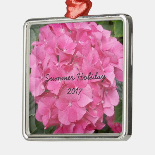 Natuur voor roze bloem fotografie metalen ornament (Links)