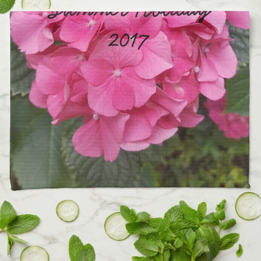 Natuur voor roze bloem fotografie theedoek (Gevouwen)
