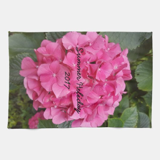 Natuur voor roze bloem fotografie theedoek (Horizontaal)