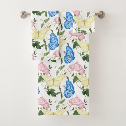 Natuur voorvlinderpatroonweide bad handdoek (Insitu)