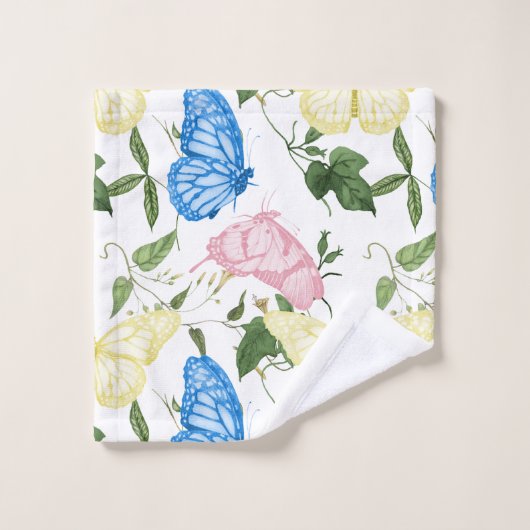 Natuur voorvlinderpatroonweide bad handdoek (Wasdoekje)